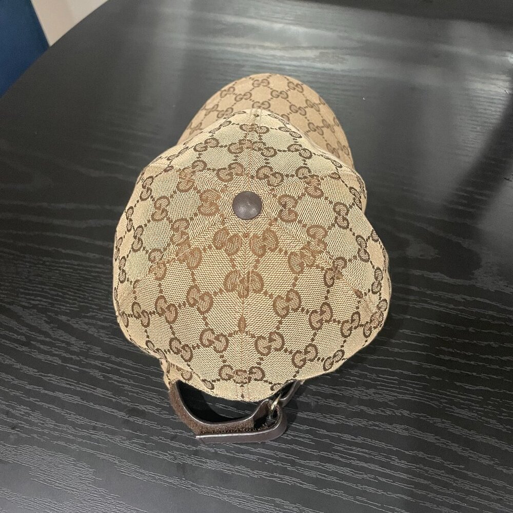 Gucci GG Monogram Canvas Baseball Cap – Beige | Size L (59) - Picture 2 of 8